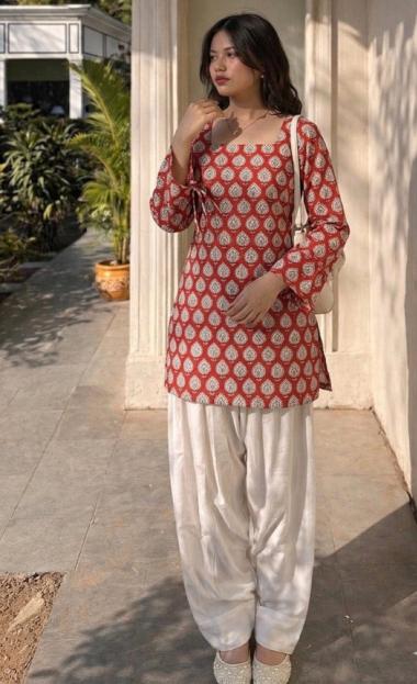 Janni premium cotton cord set kurti